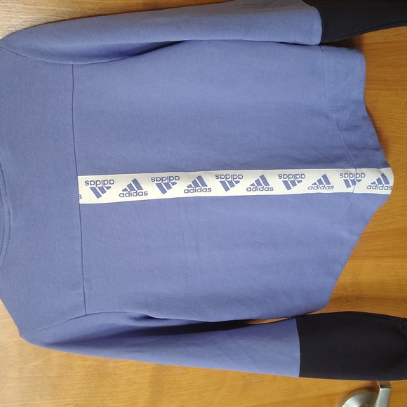 Adidas Women's Cowl Turtle Neck Sweatshirt in Two Tone Blue - Picture 8 of 14